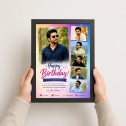 birthday gift for boyfriend photo frame romantic couple black 3