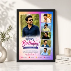 birthday gift for boyfriend photo frame romantic couple black 4