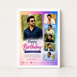 birthday gift for boyfriend photo frame romantic couple white main