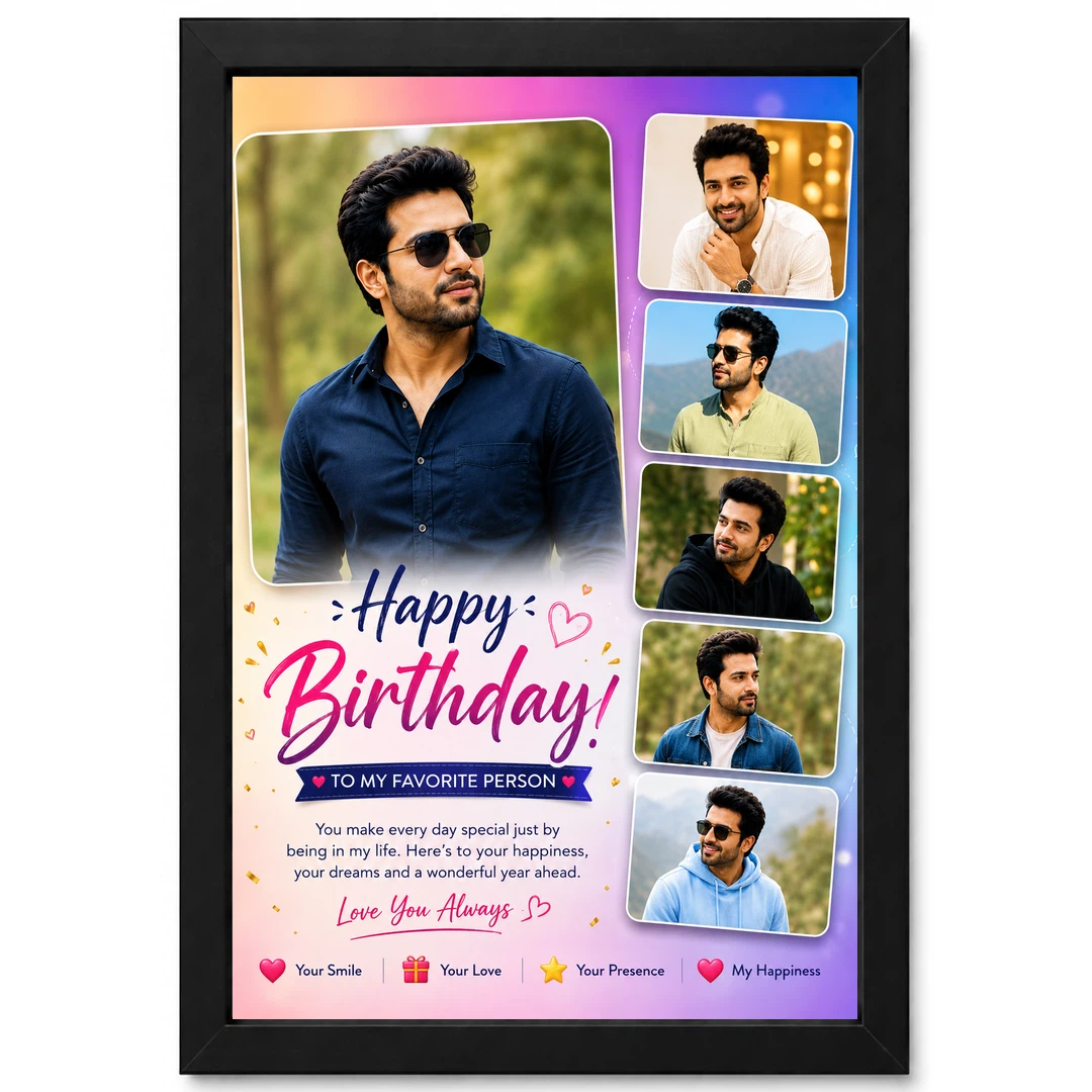 Birthday Gift for Husband Photo Frame Romantic Couple 1 Birthday Gift for Husband Photo Frame Romantic Couple