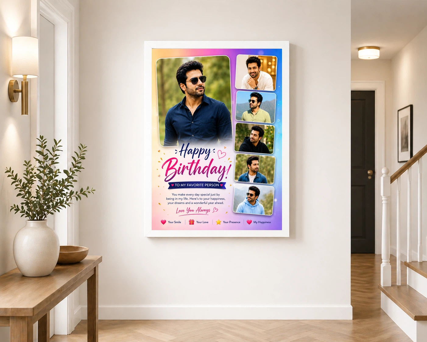 Birthday Gift for Husband Photo Frame Romantic Couple 6 Birthday Gift for Husband Photo Frame Romantic Couple - Image 6