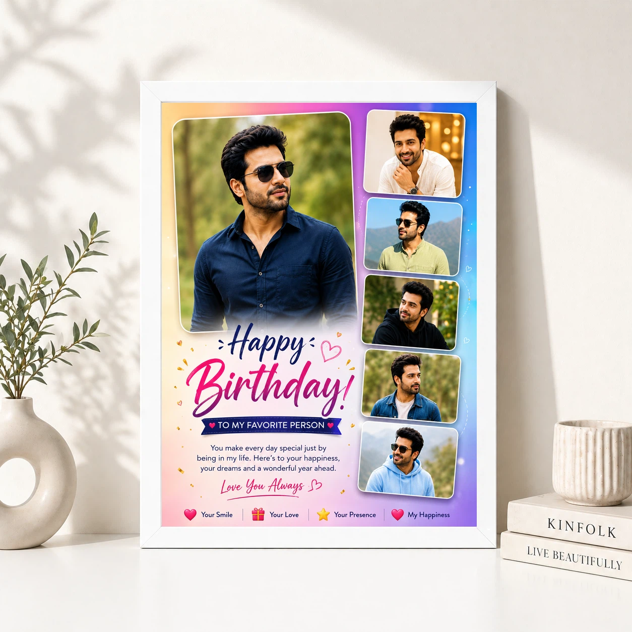 Birthday Gift for Husband Photo Frame Romantic Couple 8 Birthday Gift for Husband Photo Frame Romantic Couple - Image 8