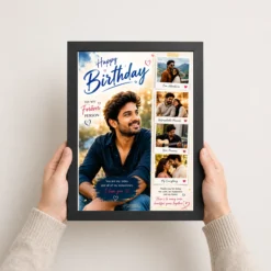 birthday photo frame boyfriend forever person design black 3