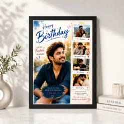 birthday photo frame boyfriend forever person design black 4