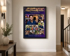 Alternative view of Birthday Photo Frame Collage Floral Elegant Celebration Photo Frame