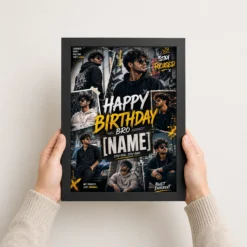 birthday photo frame collage for brother with street style vibe black 3