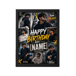 Birthday Photo Frame Collage for Brother with Street Style Vibe | Personalized Birthday Gift Frame