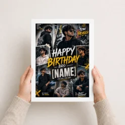 birthday photo frame collage for brother with street style vibe white 3