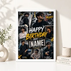birthday photo frame collage for brother with street style vibe white 4