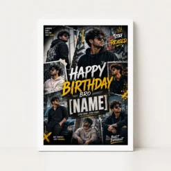 birthday photo frame collage for brother with street style vibe white main