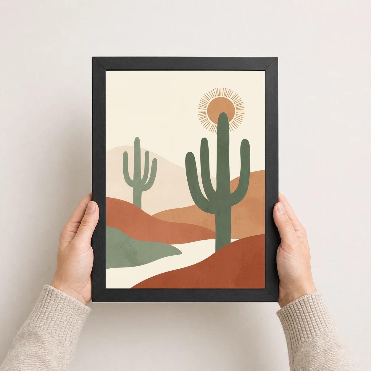 Boho Cactus Desert Minimal Cream Terracotta Modern Art Photo Frame 8 Boho Cactus Desert Minimal Cream Terracotta Modern Art Photo Frame - Image 8