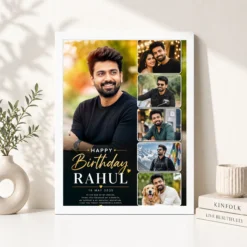 boyfriend birthday photo frame large portrait 3 photos white 4