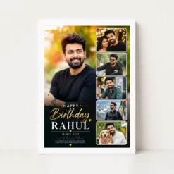 boyfriend birthday photo frame large portrait 3 photos white main