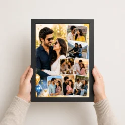 boyfriend photo frame birthday golden collage design black 3