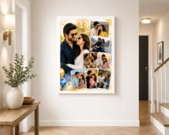 boyfriend photo frame birthday golden collage design white 2