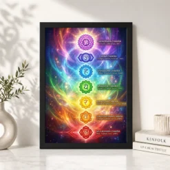 chakra mantras bija seven chakra rainbow sacred art 14 black 4