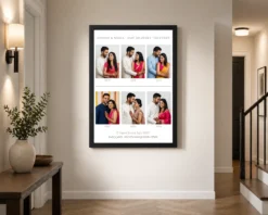 Alternative view of Collage Photo Frame for Anniversary Black Gold Luxury Memories Photo Frame