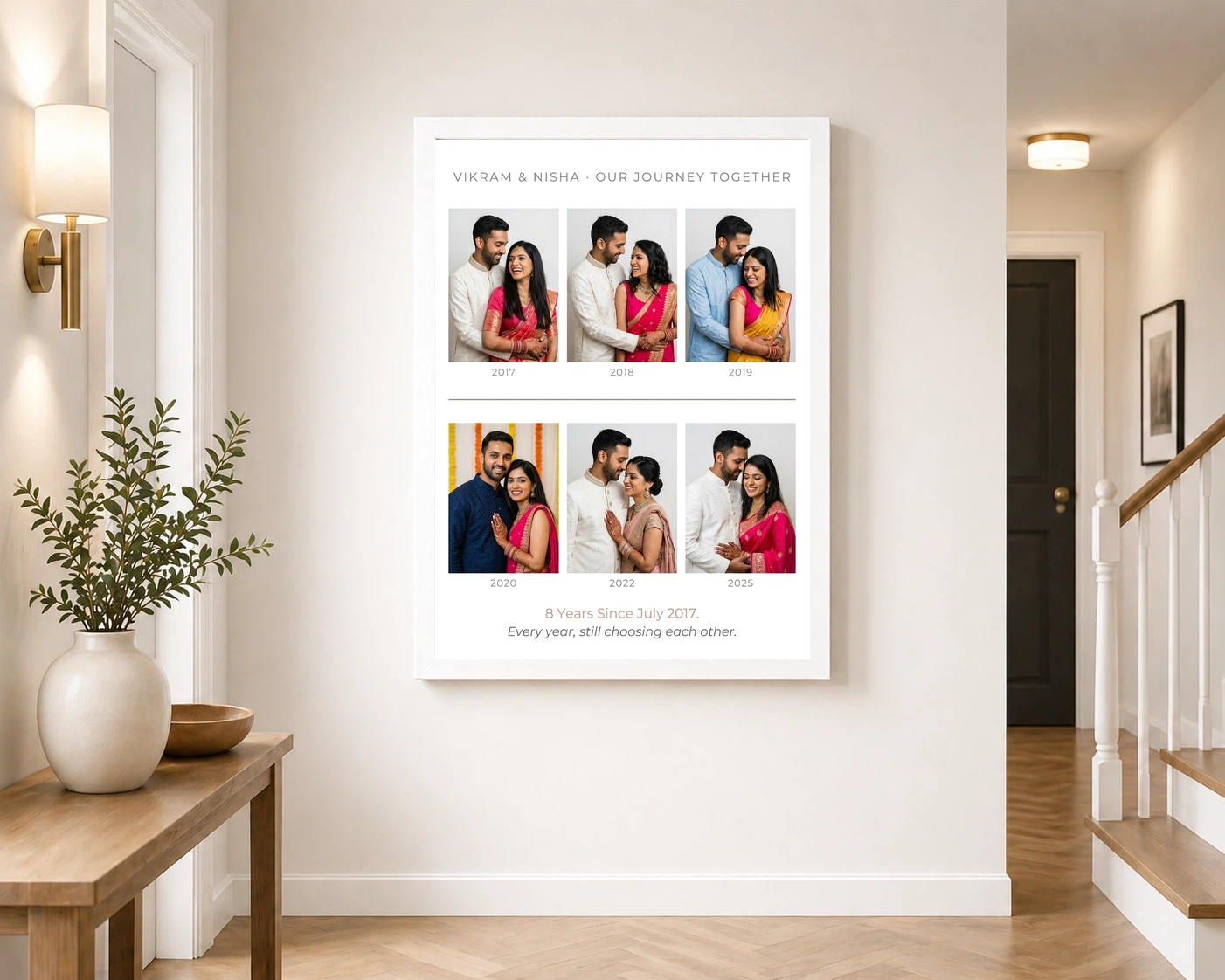 Collage Photo Frame for Anniversary Black Gold Luxury Memories Photo Frame 6 Collage Photo Frame for Anniversary Black Gold Luxury Memories Photo Frame - Image 6