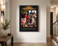 Alternative view of Couple Collage Photo Frame Pastel Love Story Journey Photo Frame