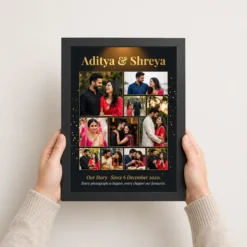 couple collage photo frame pastel love story journey photo frame 02 black 3