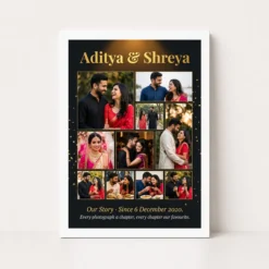 couple collage photo frame pastel love story journey photo frame 02 white main