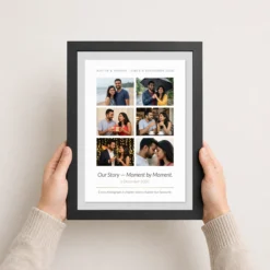couple collage photo frame vintage polaroid love memories photo frame 03 black 3