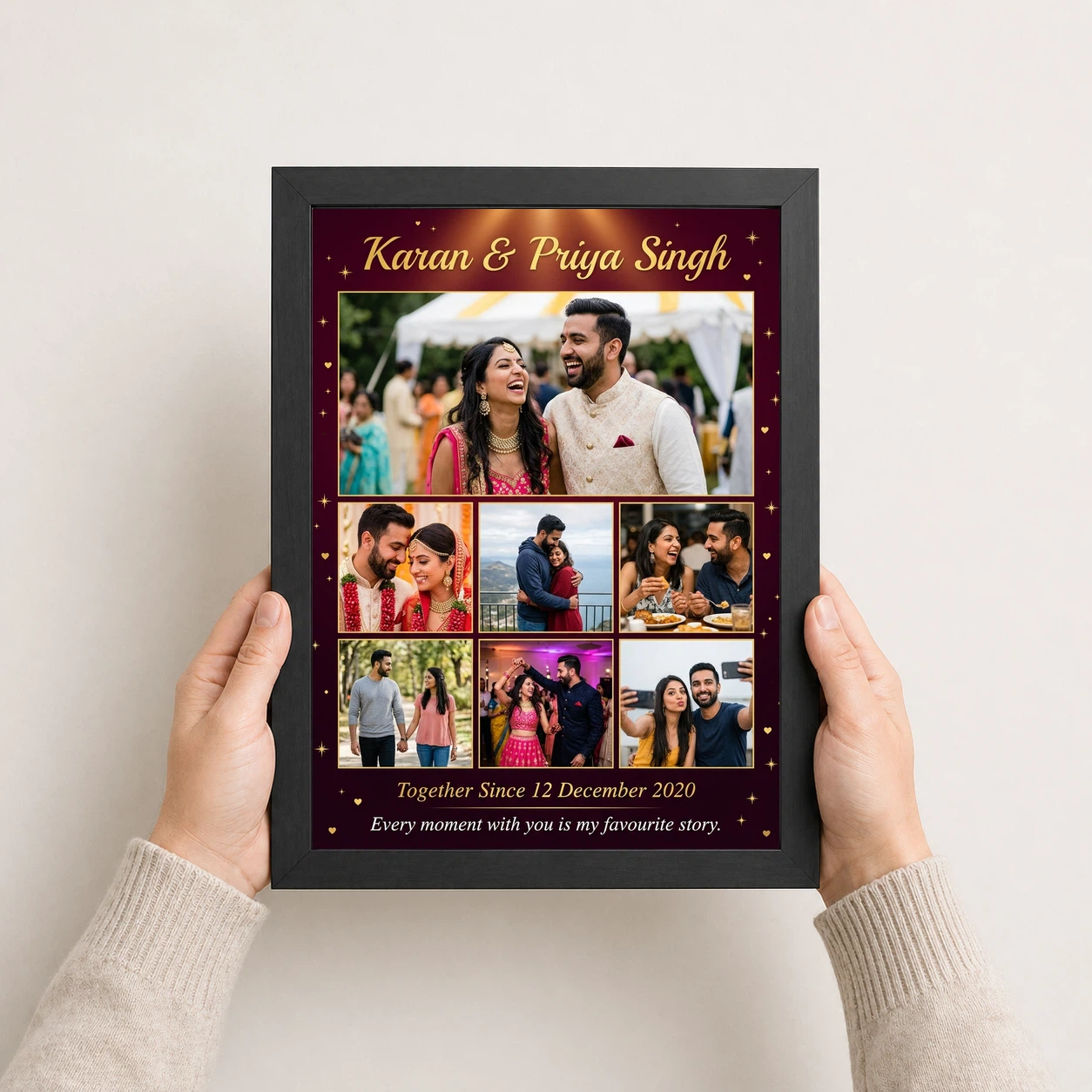 Couple Collage Photo Frames Pastel Dreamy Love Story Photo Frame 3 Couple Collage Photo Frames Pastel Dreamy Love Story Photo Frame - Image 3