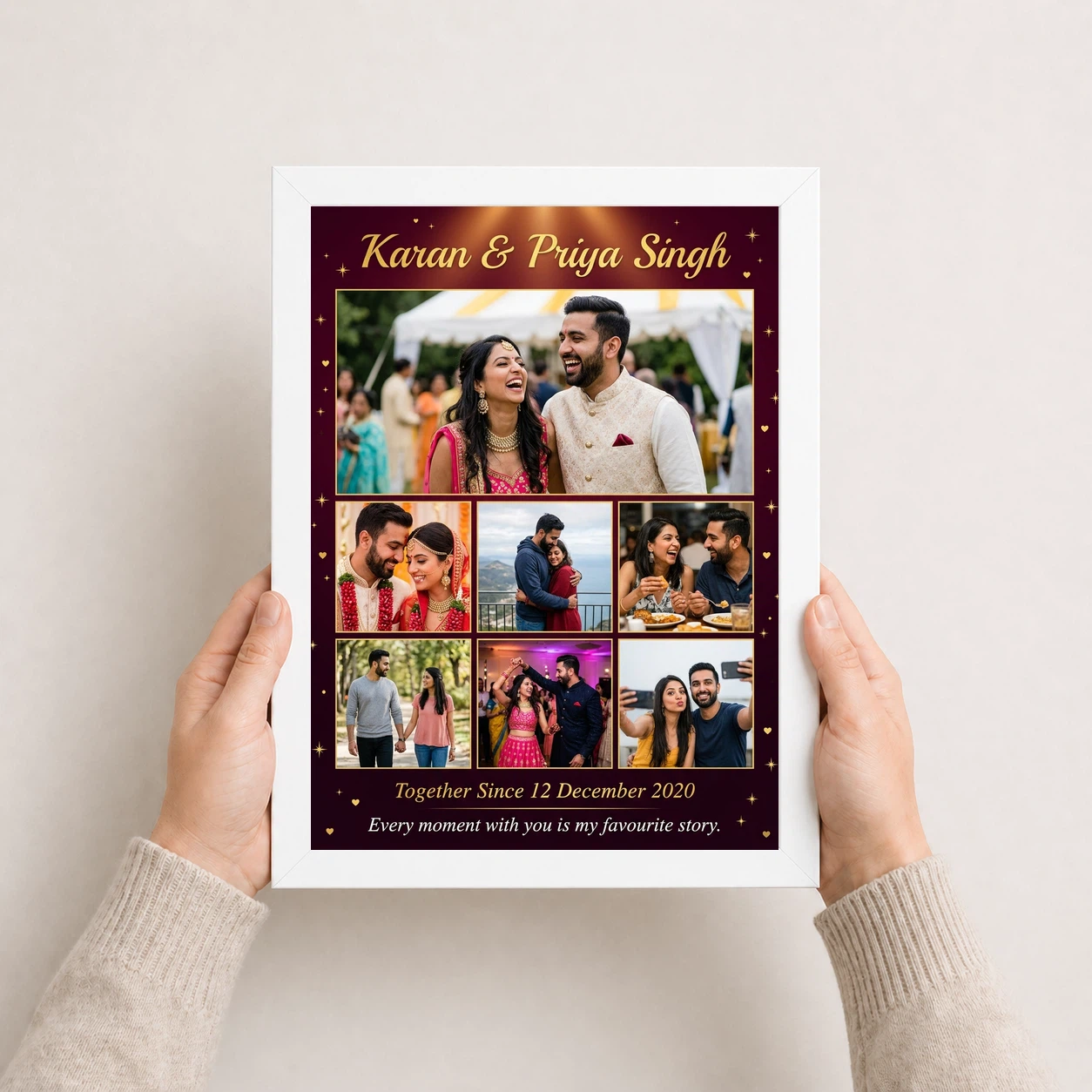 Couple Collage Photo Frames Pastel Dreamy Love Story Photo Frame 7 Couple Collage Photo Frames Pastel Dreamy Love Story Photo Frame - Image 7