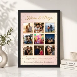 couple collage photo frames romantic love memories together photo frame 01 black 4