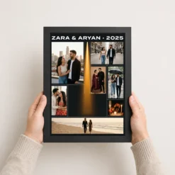 couple frame design stylish boho artistic love wall photo frame 02 black 3