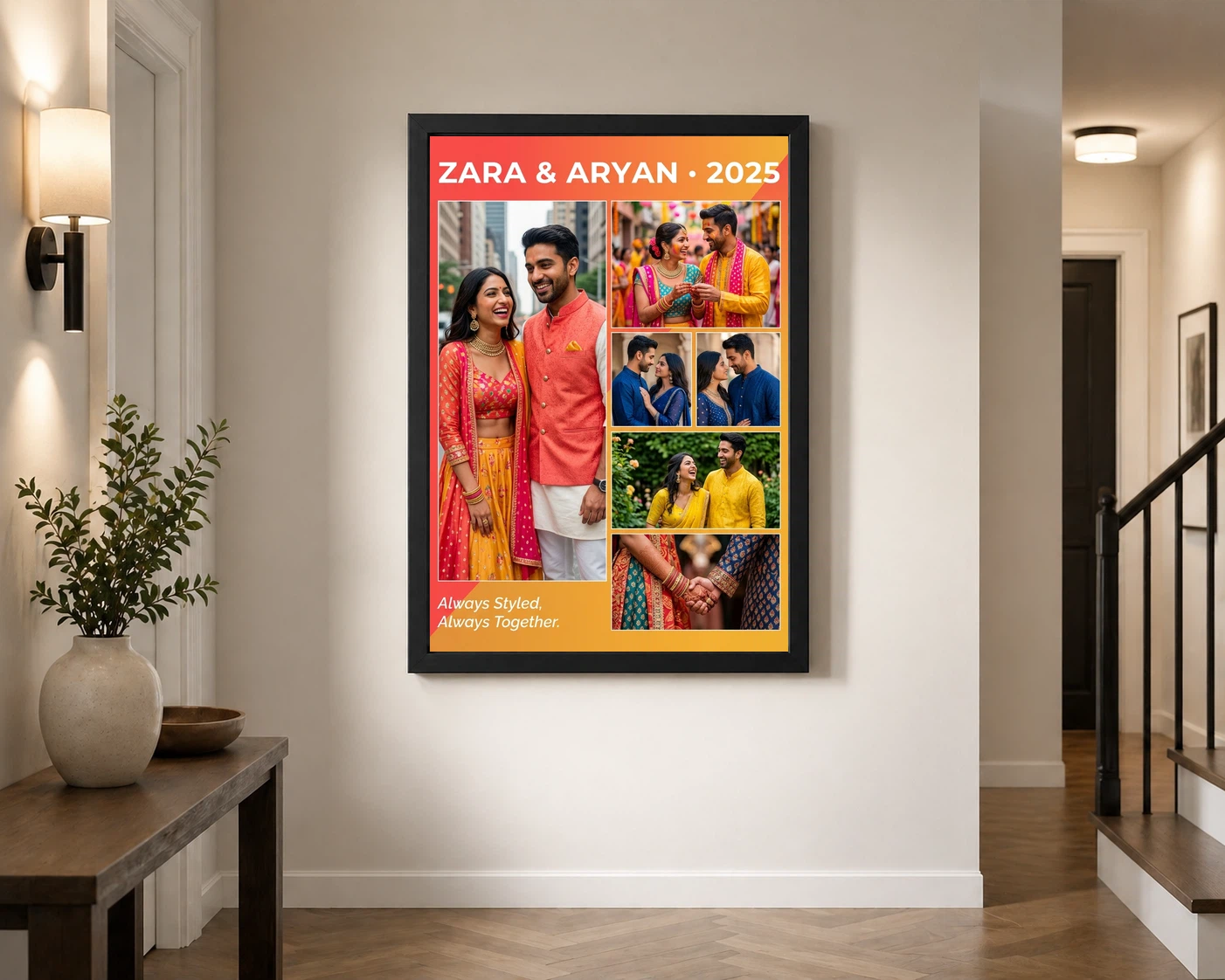 Couple Frame Design Stylish Modern Minimalist Love Art Photo Frame 2 Couple Frame Design Stylish Modern Minimalist Love Art Photo Frame - Image 2
