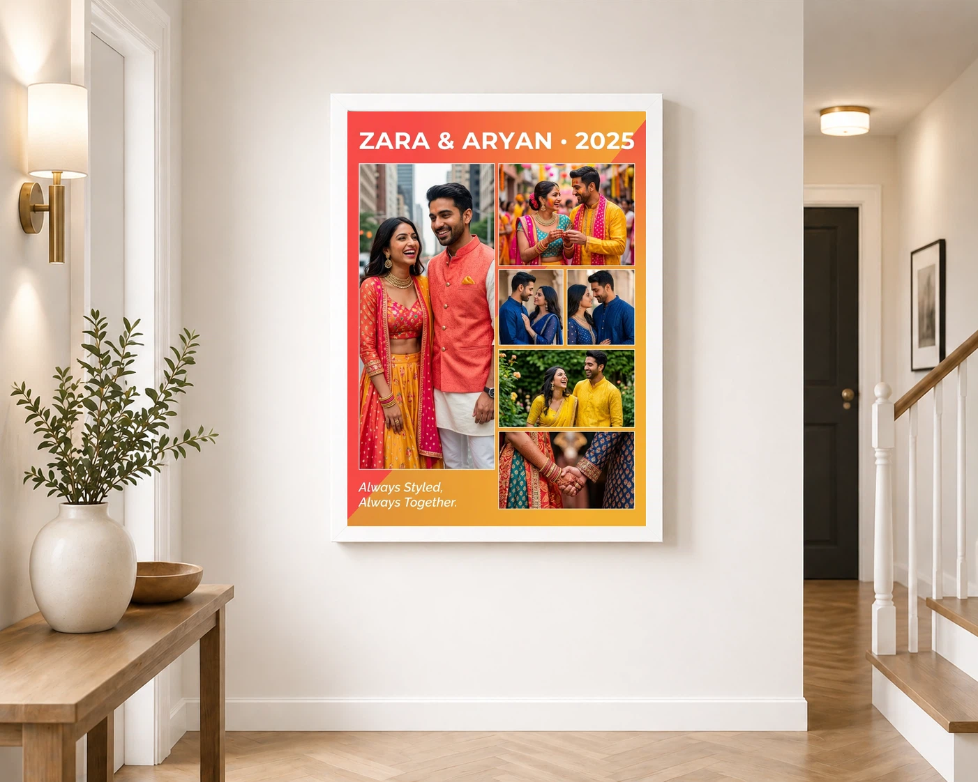 Couple Frame Design Stylish Modern Minimalist Love Art Photo Frame 6 Couple Frame Design Stylish Modern Minimalist Love Art Photo Frame - Image 6
