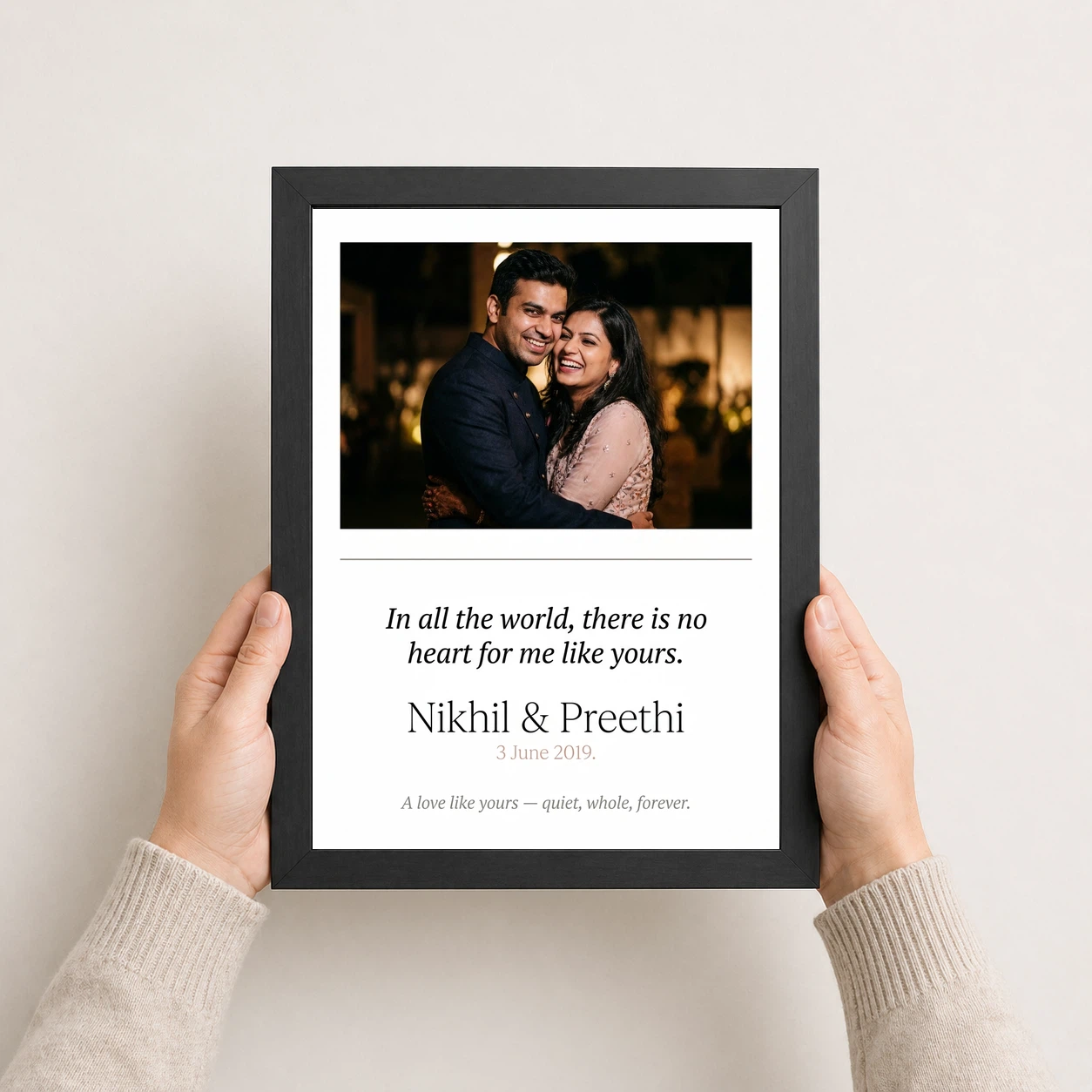 Couple Frame with Quotes Bold Calligraphy Love Art Photo Frame 3 Couple Frame with Quotes Bold Calligraphy Love Art Photo Frame - Image 3
