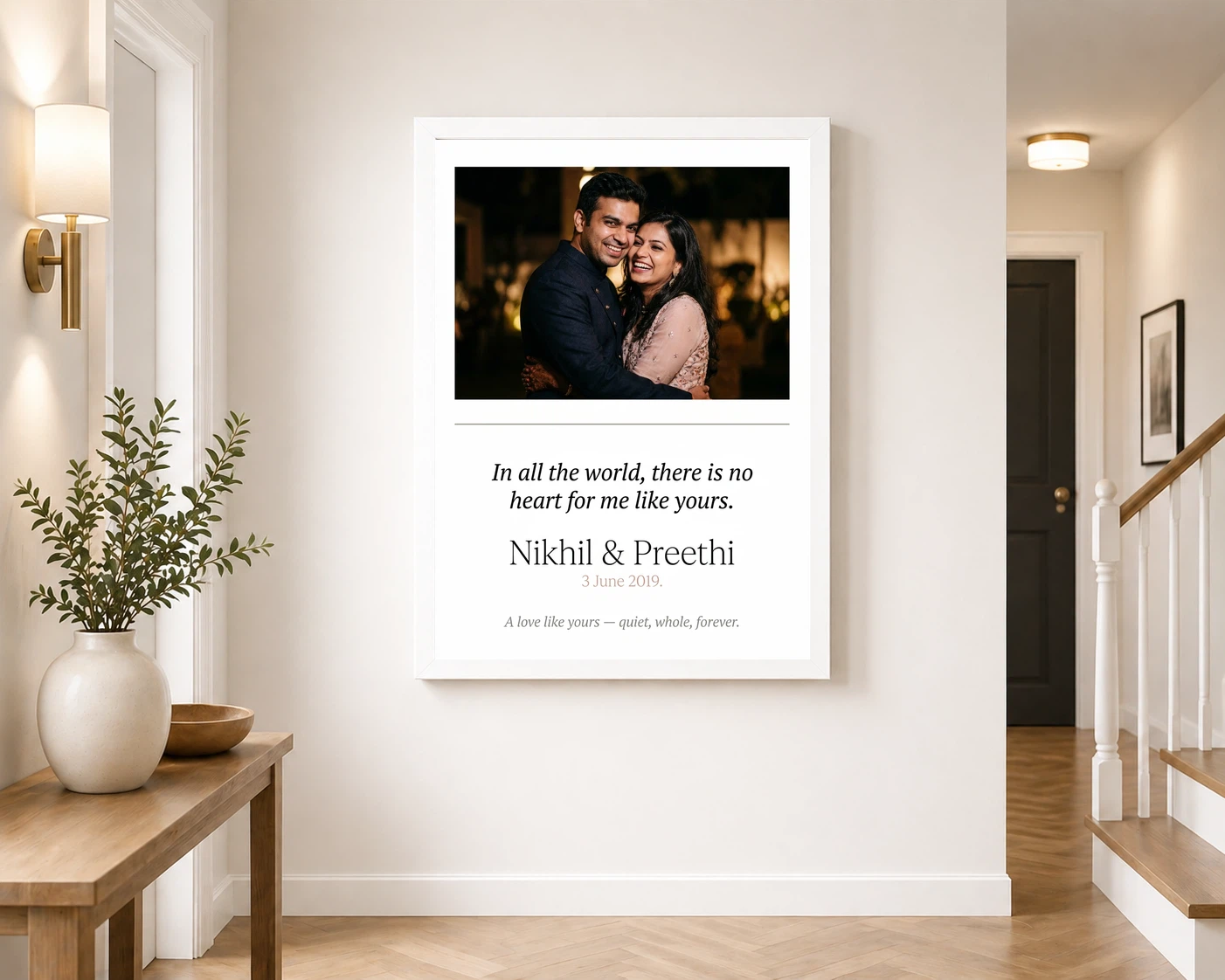 Couple Frame with Quotes Bold Calligraphy Love Art Photo Frame 6 Couple Frame with Quotes Bold Calligraphy Love Art Photo Frame - Image 6