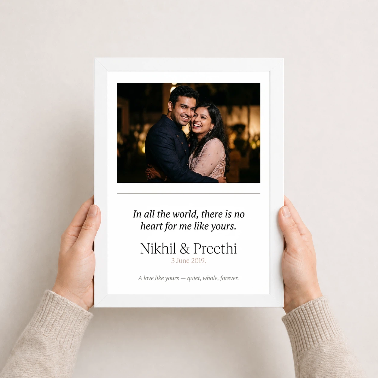 Couple Frame with Quotes Bold Calligraphy Love Art Photo Frame 7 Couple Frame with Quotes Bold Calligraphy Love Art Photo Frame - Image 7