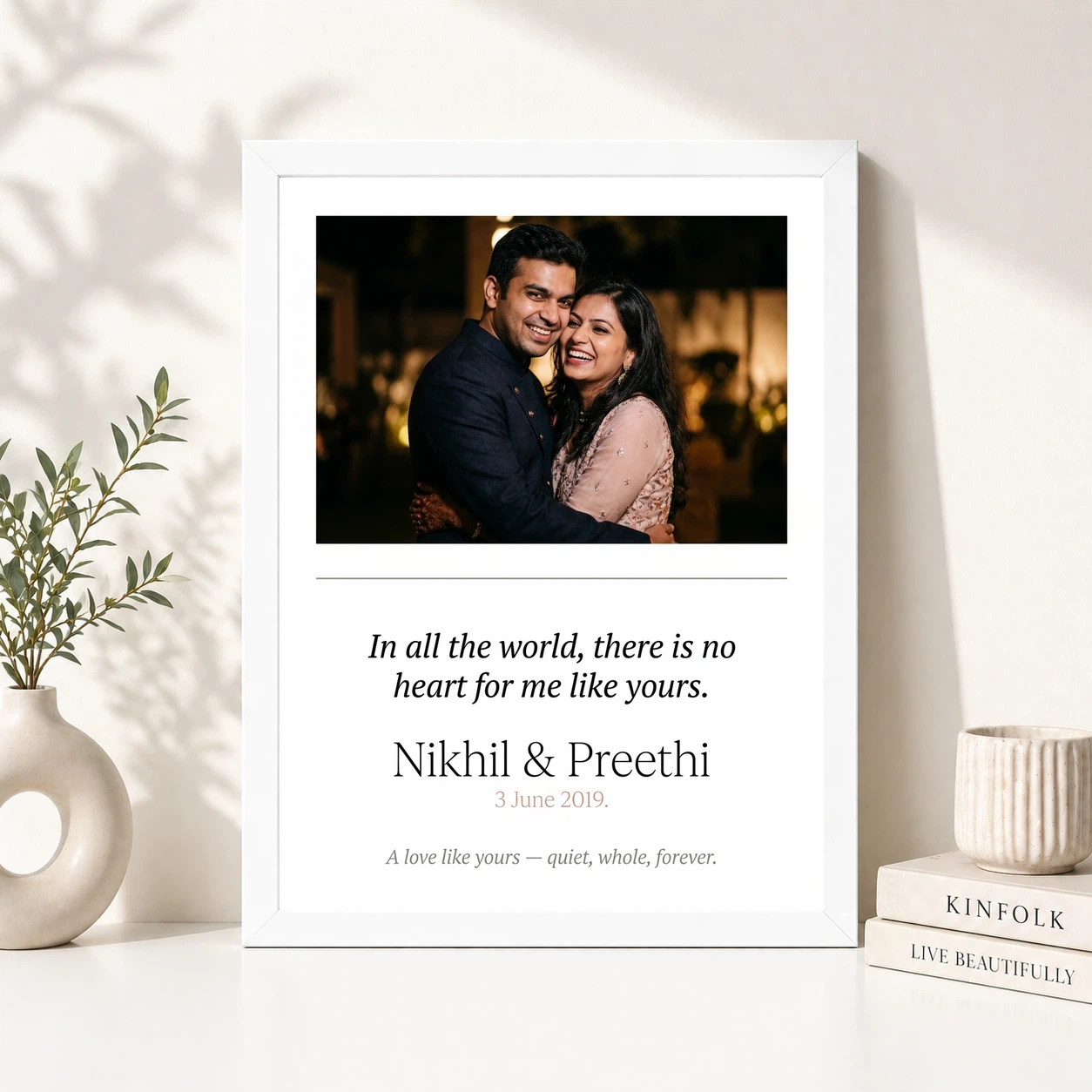 Couple Frame with Quotes Bold Calligraphy Love Art Photo Frame 8 Couple Frame with Quotes Bold Calligraphy Love Art Photo Frame - Image 8
