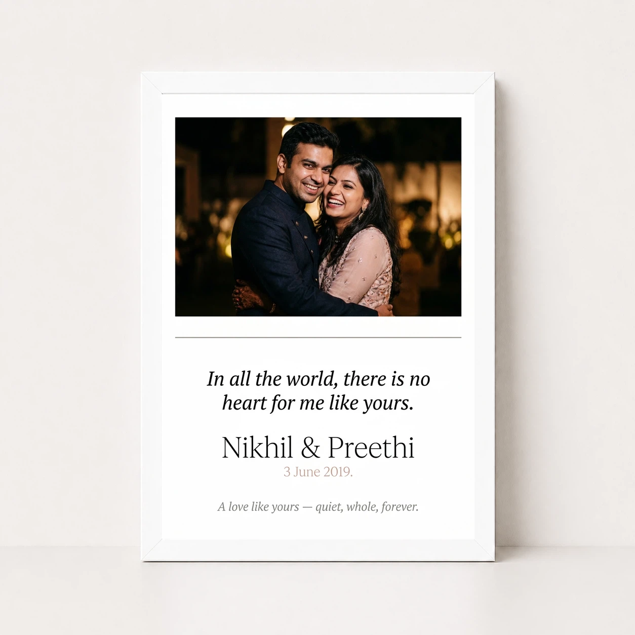 Couple Frame with Quotes Bold Calligraphy Love Art Photo Frame 5 Couple Frame with Quotes Bold Calligraphy Love Art Photo Frame - Image 5