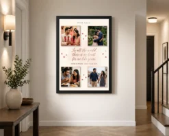 Alternative view of Couple Frame with Quotes Romantic Love Verse Heart Art Photo Frame