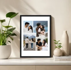 Alternative view of Couple Love Story 4 Photo Wall Collage Frame Poster