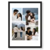 couple love story four photo wall collage frame black main