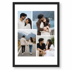 Couple Love Story 4 Photo Wall Collage Frame Poster