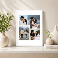 couple love story four photo wall collage frame white 2