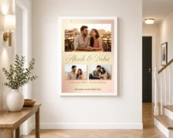 Couple Name Photo Frame Personalized Elegant Gold Script Photo Frame 13 couple name photo frame personalized elegant gold script photo frame 01 white 2
