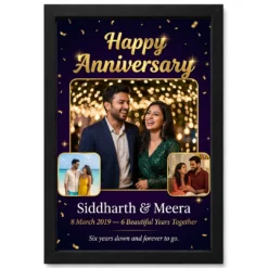 Couple Photo Frame Anniversary Pastel Floral Love Keepsake Photo Frame