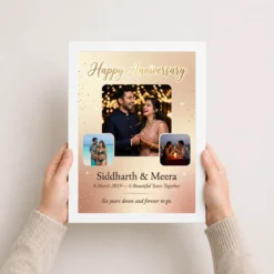 couple photo frame anniversary romantic love memories gold photo frame 01 white 3