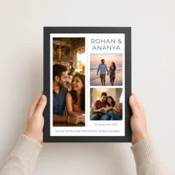couple photo frame design black gold elegant silhouette photo frame 03 black 3