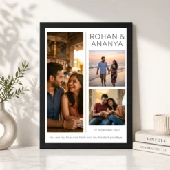 couple photo frame design black gold elegant silhouette photo frame 03 black 4