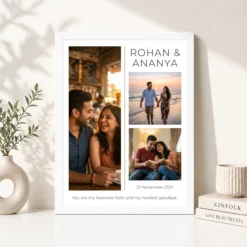 couple photo frame design black gold elegant silhouette photo frame 03 white 4