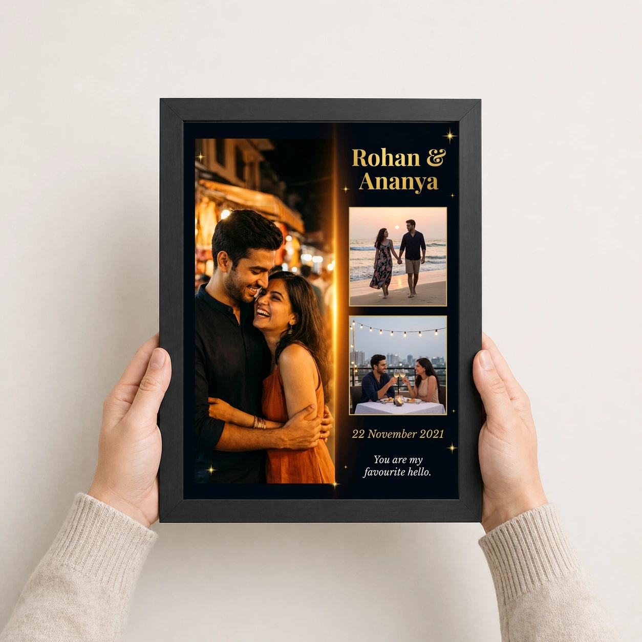 Couple Photo Frame Design Pastel Floral Love Story Photo Frame 3 Couple Photo Frame Design Pastel Floral Love Story Photo Frame - Image 3