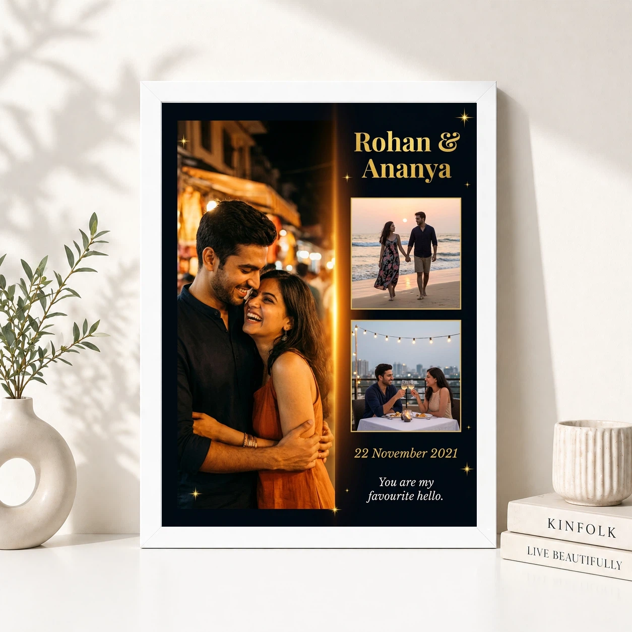 Couple Photo Frame Design Pastel Floral Love Story Photo Frame 8 Couple Photo Frame Design Pastel Floral Love Story Photo Frame - Image 8